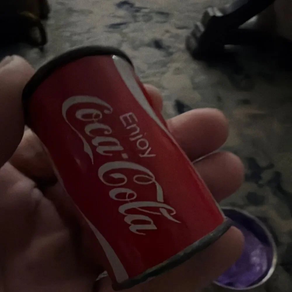 Coca-Cola Can Shaped Metal Candle Holders Set Red Advertising Collectibles